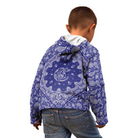 Blue Paisley Kid Hoodie Skull Gangster - Wonder Print Shop