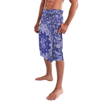 Blue Paisley Lavalava Skull Gangster - Wonder Print Shop