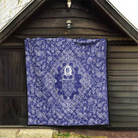 Blue Paisley Quilt Skull Gangster - Wonder Print Shop