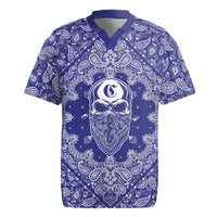 Blue Paisley Rugby Jersey Skull Gangster - Wonder Print Shop