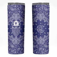 Blue Paisley Skinny Tumbler Skull Gangster - Wonder Print Shop
