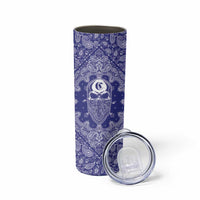 Blue Paisley Skinny Tumbler Skull Gangster - Wonder Print Shop