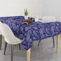 Blue Paisley Tablecloth Skull Gangster - Wonder Print Shop