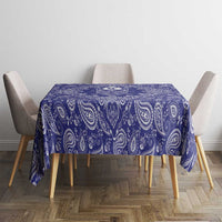 Blue Paisley Tablecloth Skull Gangster - Wonder Print Shop