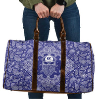 Blue Paisley Travel Bag Skull Gangster - Wonder Print Shop