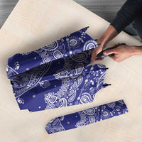 Blue Paisley Umbrella Skull Gangster - Wonder Print Shop