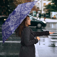 Blue Paisley Umbrella Skull Gangster - Wonder Print Shop