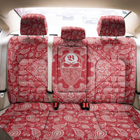 Red Paisley Back Car Seat Cover Skull Gangster - Wonder Print Shop