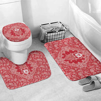Red Paisley Bathroom Set Skull Gangster - Wonder Print Shop