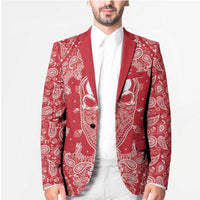 Red Paisley Blazer Skull Gangster - Wonder Print Shop