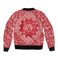 Red Paisley Bomber Jacket Skull Gangster - Wonder Print Shop