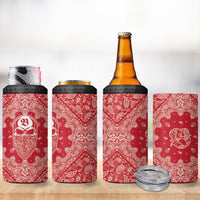 Red Paisley 4 in 1 Can Cooler Tumbler Skull Gangster - Wonder Print Shop