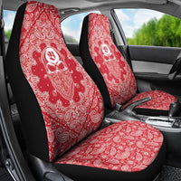 Red Paisley Car Seat Cover Skull Gangster - Wonder Print Shop