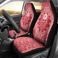 Red Paisley Car Seat Cover Skull Gangster - Wonder Print Shop