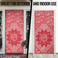Red Paisley Door Cover Skull Gangster - Wonder Print Shop
