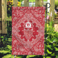 Red Paisley Garden Flag Skull Gangster - Wonder Print Shop