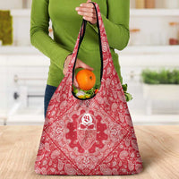 Red Paisley Grocery Bag Skull Gangster - Wonder Print Shop