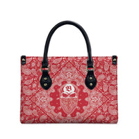Red Paisley Leather Bag Skull Gangster - Wonder Print Shop