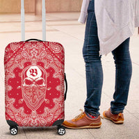 Red Paisley Luggage Cover Skull Gangster - Wonder Print Shop