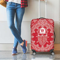 Red Paisley Luggage Cover Skull Gangster - Wonder Print Shop