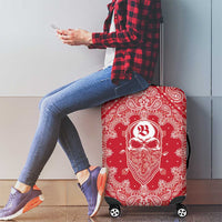 Red Paisley Luggage Cover Skull Gangster - Wonder Print Shop
