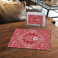 Red Paisley Puzzle Skull Gangster - Wonder Print Shop