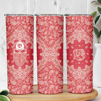 Red Paisley Skinny Tumbler Skull Gangster - Wonder Print Shop