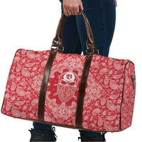 Red Paisley Travel Bag Skull Gangster - Wonder Print Shop