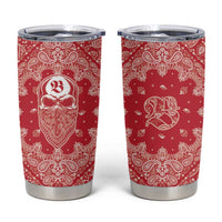 Red Paisley Tumbler Cup Skull Gangster - Wonder Print Shop