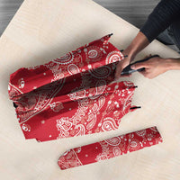 Red Paisley Umbrella Skull Gangster - Wonder Print Shop