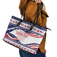 This is The Turning Point Leather Tote Bag Patriotic American - Wonder Print Shop