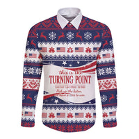 This is The Turning Point Long Sleeve Button Shirt Patriotic American - Wonder Print Shop