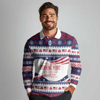 This is The Turning Point Long Sleeve Polo Shirt Patriotic American - Wonder Print Shop