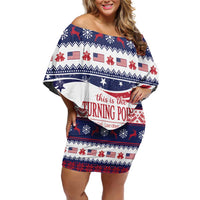 This is The Turning Point Off Shoulder Short Dress Patriotic American - Wonder Print Shop