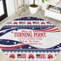 This is The Turning Point Round Carpet Patriotic American - Wonder Print Shop