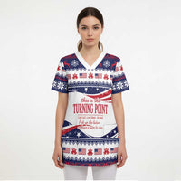 This is The Turning Point Scrub Top Patriotic American - Wonder Print Shop