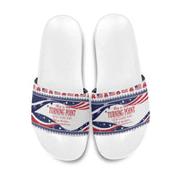 This is The Turning Point Slide Sandals Patriotic American - Wonder Print Shop