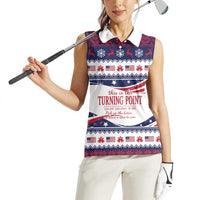 This is The Turning Point Women Sleeveless Polo Shirt Patriotic American - Wonder Print Shop