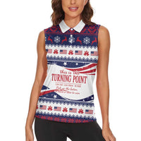 This is The Turning Point Women Sleeveless Polo Shirt Patriotic American - Wonder Print Shop