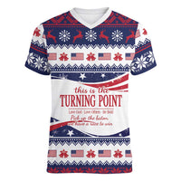 This is The Turning Point Women V-Neck T-Shirt Patriotic American - Wonder Print Shop