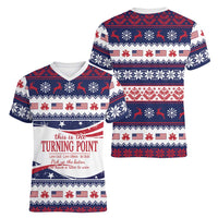 This is The Turning Point Women V-Neck T-Shirt Patriotic American - Wonder Print Shop