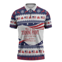 This is The Turning Point Zipper Polo Shirt Patriotic American - Wonder Print Shop