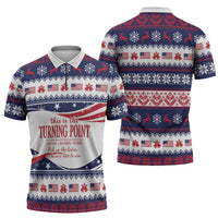 This is The Turning Point Zipper Polo Shirt Patriotic American - Wonder Print Shop