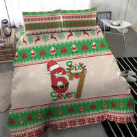 Funny Six Seven Meme Christmas Bedding Set Santa Says 6 7 - Wonder Print Shop