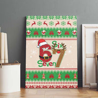 Funny Six Seven Meme Christmas Canvas Wall Art Santa Says 6 7 - Wonder Print Shop