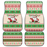 Funny Six Seven Meme Christmas Car Mats Santa Says 6 7 - Wonder Print Shop