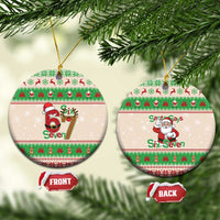 Funny Six Seven Meme Christmas Ceramic Ornament Santa Says 6 7 - Wonder Print Shop