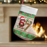 Funny Six Seven Meme Christmas Stocking Santa Says 6 7 - Wonder Print Shop
