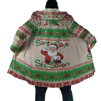 Funny Six Seven Meme Christmas Cloak Santa Says 6 7 - Wonder Print Shop