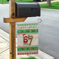 Funny Six Seven Meme Christmas Garden Flag Santa Says 6 7 - Wonder Print Shop